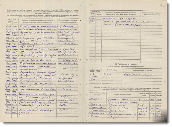Личный листок по учету кадров Н.А. Смирнова